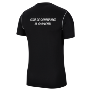 Camiseta entreno negra Club de corredores El Cañaveral