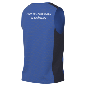 Camiseta tirantes azul Club de corredores El Cañaveral